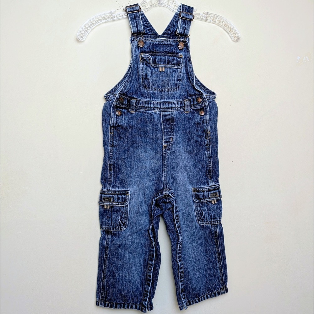 Vintage Gymboree Blue Bib Denim Overalls 2003 Y2K Toddler Size 2T